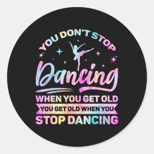 Adesivo Redondo Camisa Dance Lover Para Dançarinos Uni Black Small