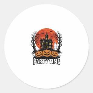 Adesivo Redondo Camisa de Abóbora Fantasma da Festa de Halloween V