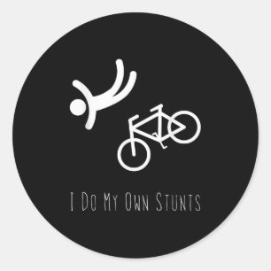 Adesivo Redondo Camisa de Amante de Bicicleta - Eu Faço Meus Própr