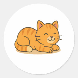 Adesivo Redondo Camisa-de-bebê Nap de Gato Bonito