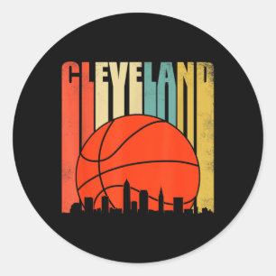Adesivo Redondo Camisa de beisebol vintage de Cleveland Ohio