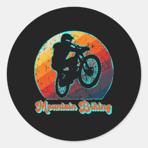 Adesivo Redondo Camisa de Ciclismo de Montanha - Estilo Retro Colo