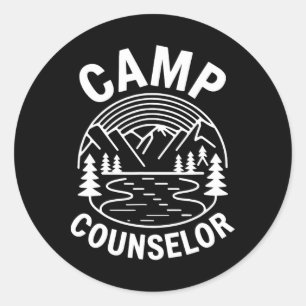 Adesivo Redondo Camisa de Conselheiro de Acampamento Verão Acampam