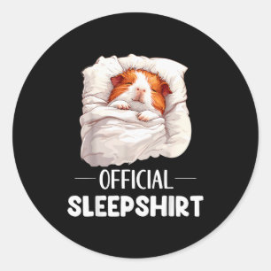 Adesivo Redondo Camisa de dormir Guinea G Amantes de Animais Pijam