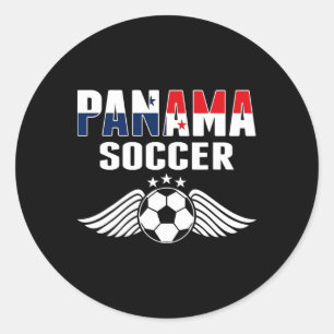 Adesivo Redondo Camisa de Fã de Futebol do Panamá - Bandeira Panam