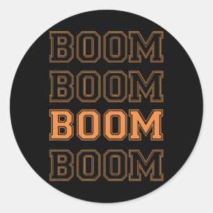 Adesivo Redondo Camisa de Fã do Time Índia Bumrah - Boom Boom Boom