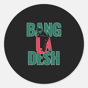 Adesivo Redondo Camisa de Fãs de Críquete de Ngladesh