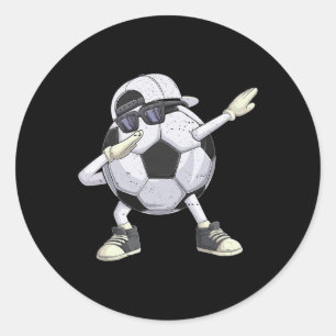 Adesivo Redondo Camisa de Futebol Dabbing Ll Camisa Engraçada para