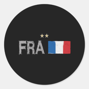 Adesivo Redondo Camisa de Futebol Fã da França Bandeira Francesa