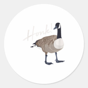 Adesivo Redondo Camisa de ganso canadense Honny Cute Bird Hunter G