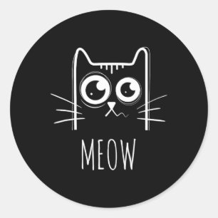 Adesivo Redondo Camisa De Gato De Meia Gato De Gatinho Gata Mãe E 