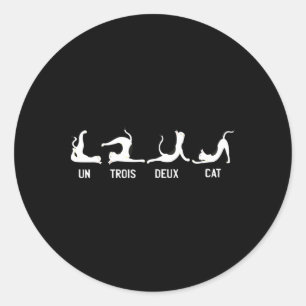 Adesivo Redondo Camisa de Gato Un Deux Trois para Mulheres Gatos L