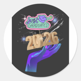 Adesivo Redondo Camisa de Graduado da Turma de 2026 – Veterano 202