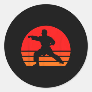 Adesivo Redondo Camisa de Karate Preta1