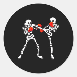 Adesivo Redondo Camisa de Kickbox de Osso Fofo - Para Homens e Mul