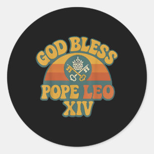 Adesivo Redondo Camisa De Leão Xiv, Papa deus abençoe, Papa Leo Xi