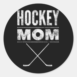 Adesivo Redondo Camisa de Mãe de Hockey para o Dia das Mães