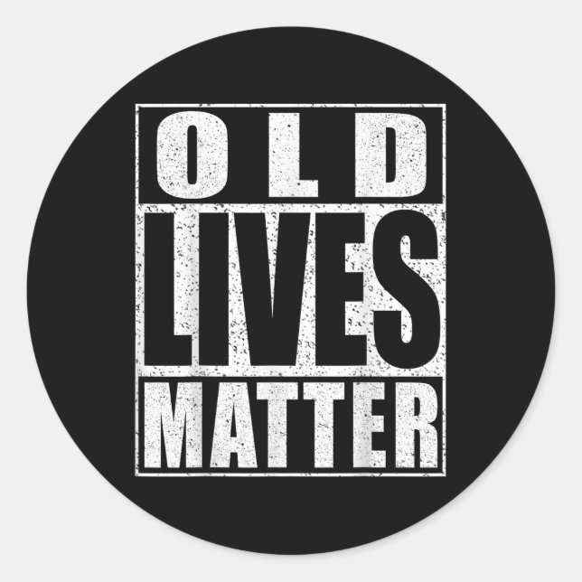 Adesivo Redondo Camisa de Mais velho Idoso Vidas Antigas _2 (Frente)