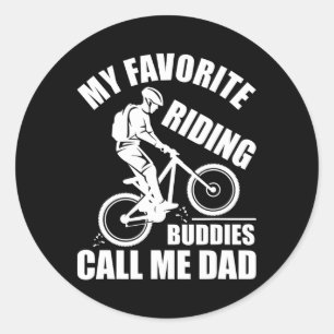 Adesivo Redondo Camisa de Mountain Bike Para o Papai Minha Camisa
