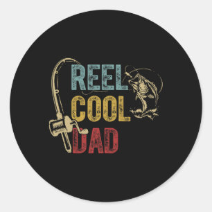 Adesivo Redondo Camisa de Pesca do Papai Legal Dia dos Pais Pescad