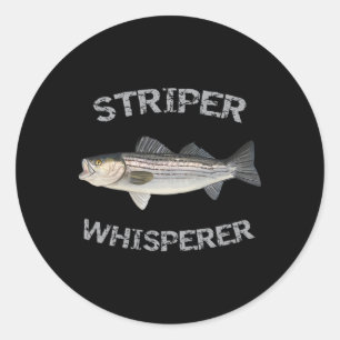 Adesivo Redondo Camisa de Pesca Striper Whisperer Listrada B Strip