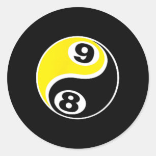 Adesivo Redondo Camisa De Piscina Billiard 8 Ll 9 Ll Teto Do Crâni