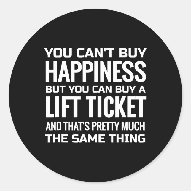 Adesivo Redondo Camisa De Presente E Camisa De Snowboard (Frente)