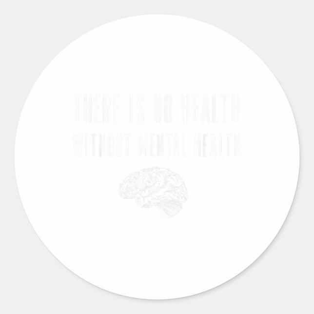Adesivo Redondo Camisa De Sensibilização Para A Saúde Mental - Ext (Frente)