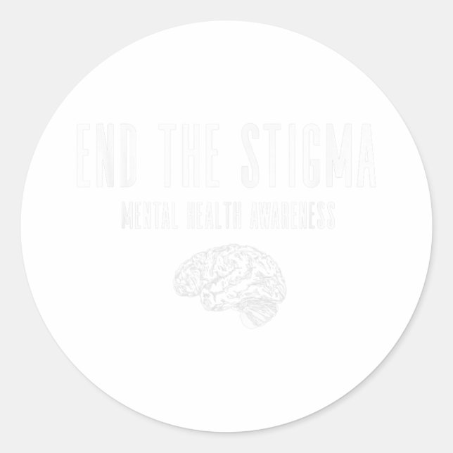 Adesivo Redondo Camisa De Sensibilização Para A Saúde Mental - Ext (Frente)
