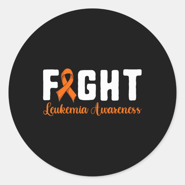 Adesivo Redondo Camisa de Sensibilização para o Cancer de Sangue3 (Frente)