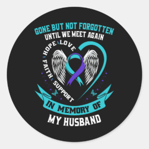 Adesivo Redondo Camisa De Sensibilização Suicida Husbynn Saiu Mas 