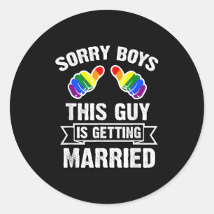 Adesivo Redondo Camisa de Solteirão Festa Lgbt Orgulho Gay Noivo N