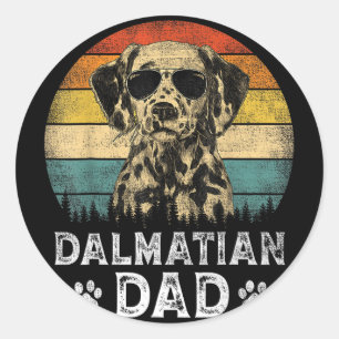 Adesivo Redondo Camisa Dia dos Pais Amantes de Cachorro Pai Dálmat