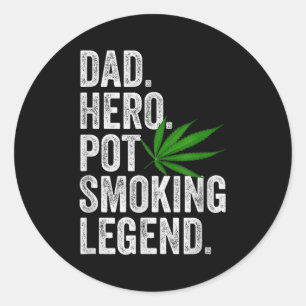 Adesivo Redondo Camisa do Pai da Maconha Camiseta de Natal Diverti