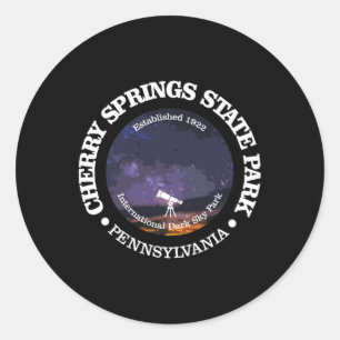 Adesivo Redondo Camisa do Parque Estadual Cherry Springs Hiking En