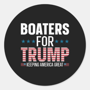 Adesivo Redondo Camisa do Trump da Parada de Barco Barqueiros Para