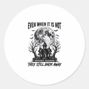 Adesivo Redondo Camisa engraçada de Halloween Temporada Assustador