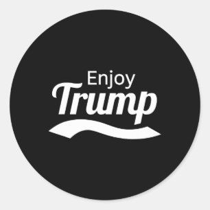 Adesivo Redondo Camisa engraçada do papai em casa aproveite Trump