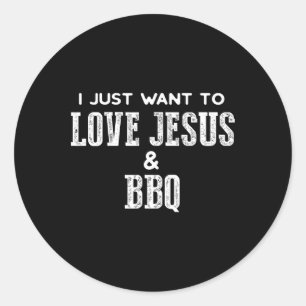 Adesivo Redondo Camisa Engraçada Para Amor Cristão Jesus E