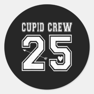 Adesivo Redondo Camisa esportiva Cupid Crew 2025 Dia dos Namorados