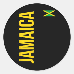 Adesivo Redondo Camisa Esportiva de Futebol Jamaicana