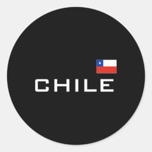 Adesivo Redondo Camisa Esportiva Futebol Bandeira Chile Sa