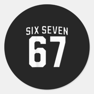 Adesivo Redondo Camisa Esportiva Six Seven Meme 67 Para Meninos Me