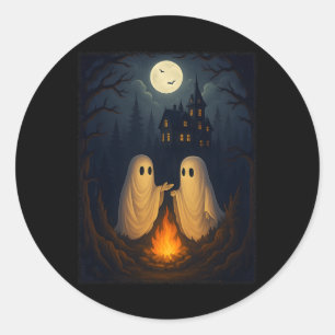 Adesivo Redondo Camisa Fantasma de Campfire