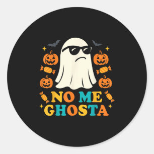 Adesivo Redondo Camisa Fantasma Mexicana Engraçada, Sem Mim Ghosta