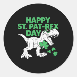 Adesivo Redondo Camisa Feliz Dia St Pat Rex Camisa St Patricks Din