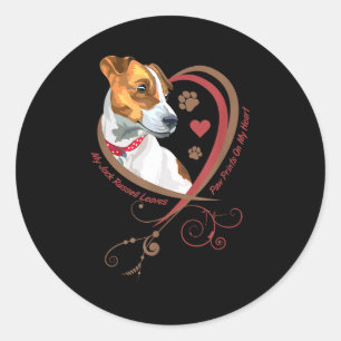 Adesivo Redondo Camisa Feminina Jack Russell Terrier Parson Russel
