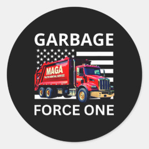 Adesivo Redondo Camisa Garge Force One Trump Mega Caminhão Garge