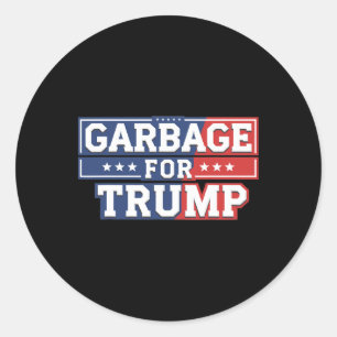 Adesivo Redondo Camisa Garge Para Trump 2024 Faça a América Grande