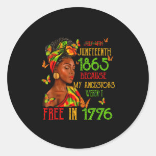 Adesivo Redondo Camisa Juneteenth 1865 História Negra Americano Af